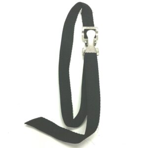 A black nylon strap with a CABLE BUCKLE STRAP.