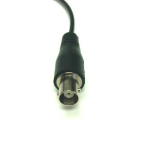 A black cable connected to a BNC Female CONNECTOR on a white background.