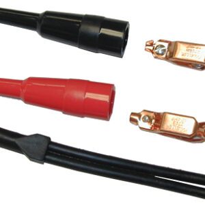 A set of red and black WIDE CLIP wire connectors.