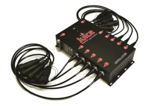 A Sercel Charger & Data Harvester for RAU & WTU with several wires connected to it.