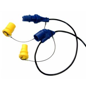 Two KCK DUAL PUSH-ON Connectors connected to each other.