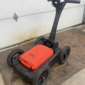 GSSI DF 300/800 MHz antenna with 4-wheel cart and tablet controller